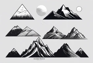 Small
One Mountain peak
Silhouette tattoo idea