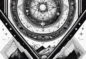 Geometric astronomy tattoo idea