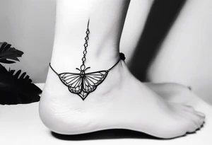 feminine ankle bracelet tattoo tattoo idea