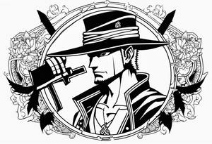 Zoro one piece tattoo to get on my forearm about 5-7 cm in length tattoo idea