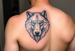 A solitary yet sublime and noble wolf and its progeny the face. for arm tattoo tattoo idea
