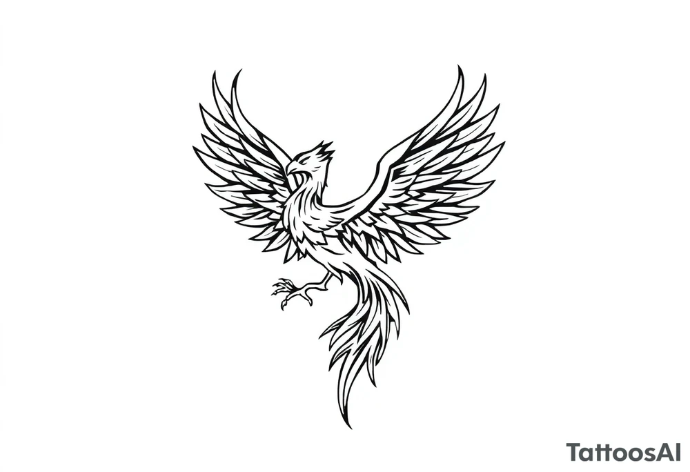 Phoenix rising tattoo idea