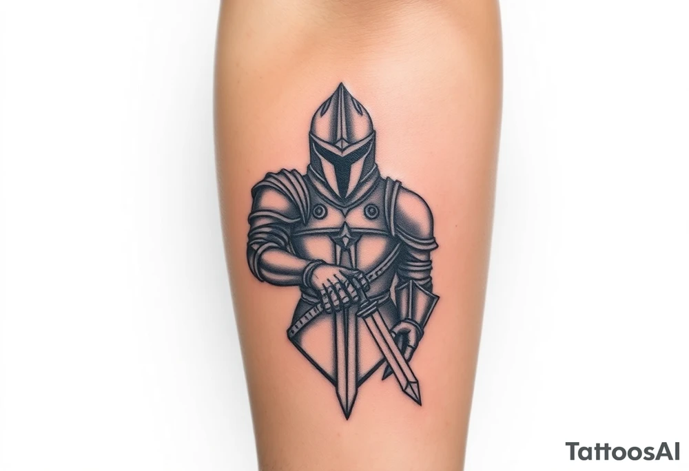 realistic
knight detailed tattoo idea