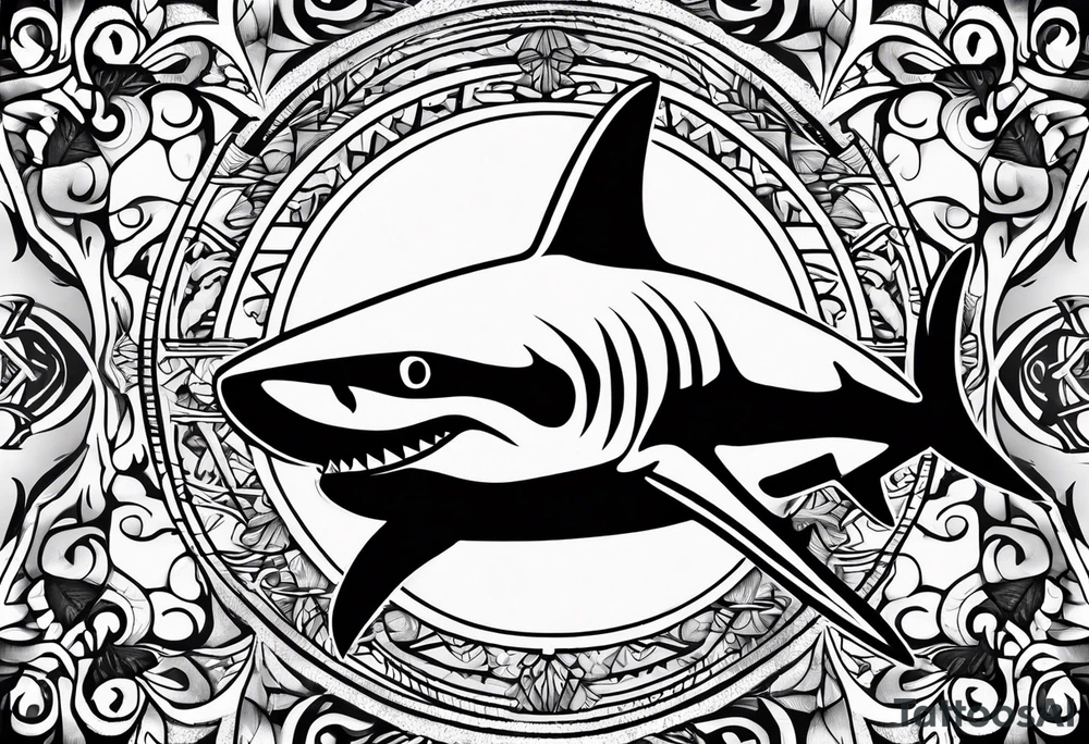 Moari shark tooth tattoo idea