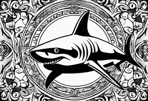 Moari shark tooth tattoo idea