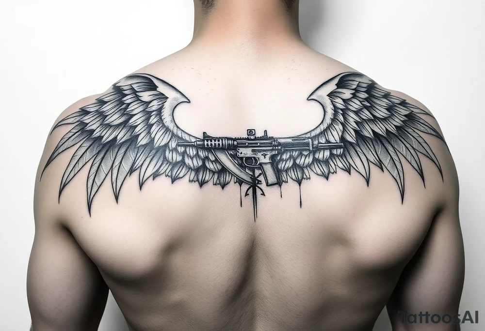 Детализированный колизей с изображением война гладиатора с автоматом tattoo idea Детализированный колизей с изображением война гладиатора с автоматом tattoo idea