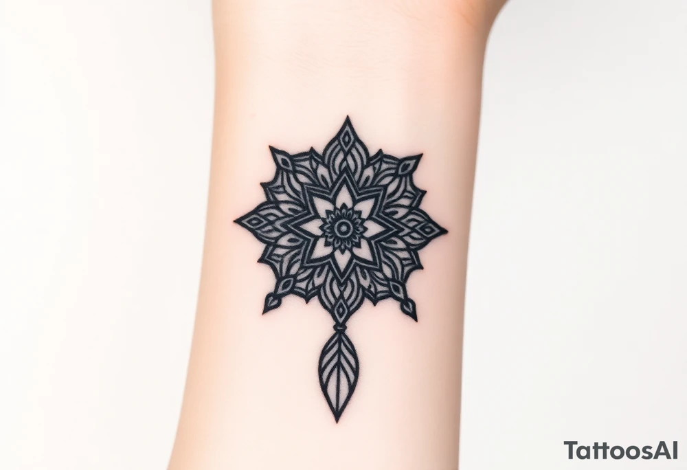spiritual feathers ornamental mandala indian shaman rune tattoo idea