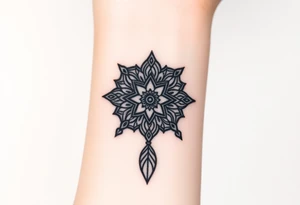 spiritual feathers ornamental mandala indian shaman rune tattoo idea