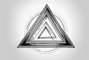 A triangle with nothing inside of it very simple, just 5 lines tattoo idea