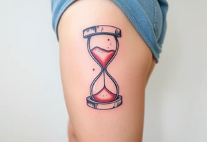 Wood hourglass tattoo idea