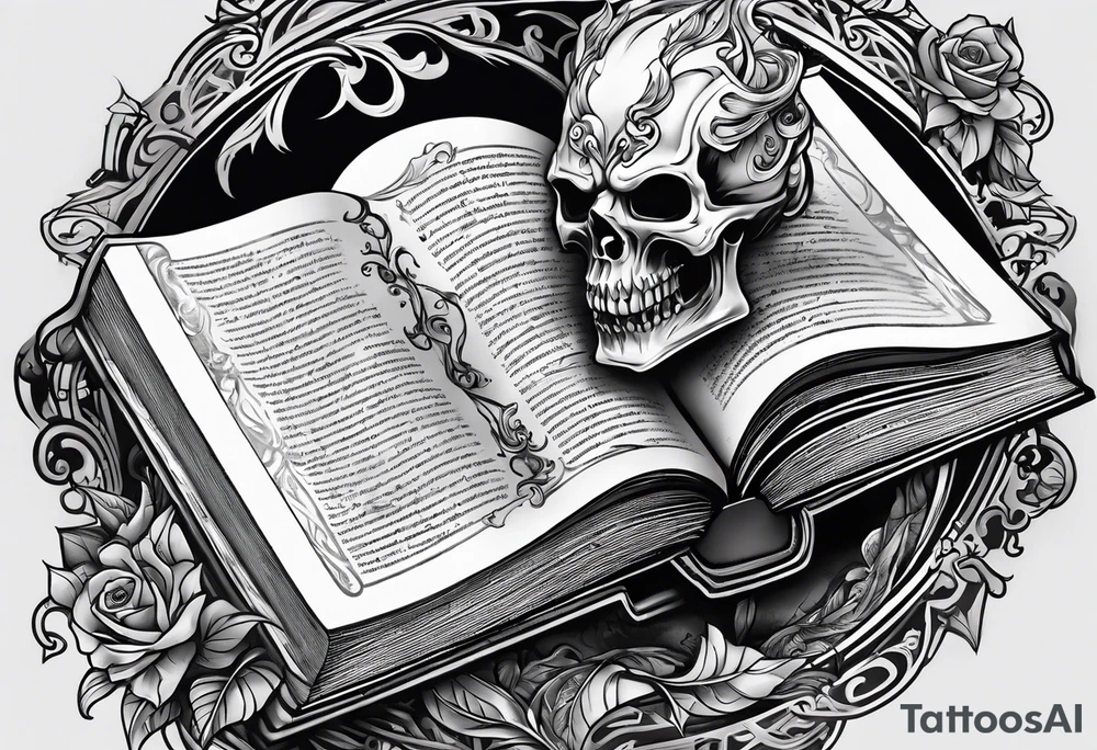 wraith coming out of a book tattoo idea