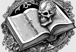 wraith coming out of a book tattoo idea