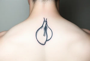 line drawing of penis tattoo idea