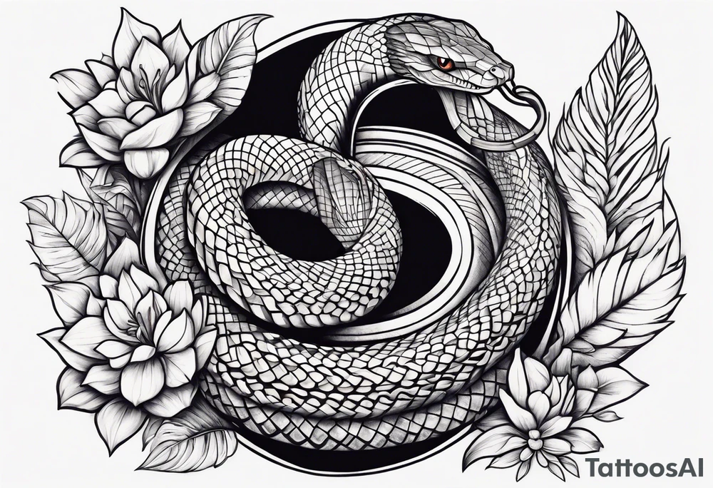 snake around the arm tattoo idea