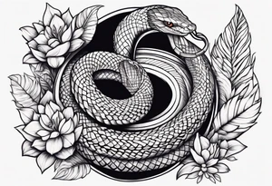 snake around the arm tattoo idea