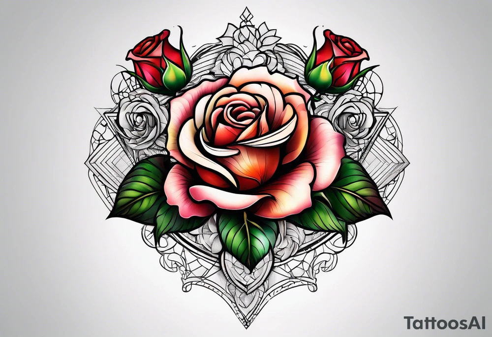 Sexy rose tattoo idea