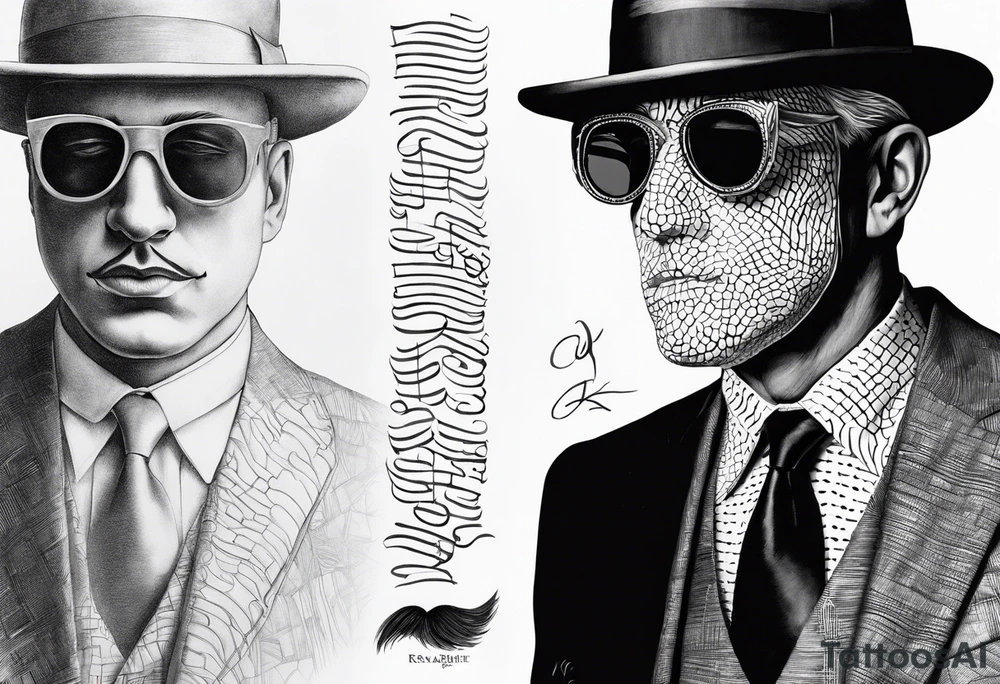 The drawing “the invisible man” by rene magritte tattoo idea