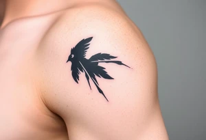 A delicate ink-wash-style mole, in traditional Japanese sumi-e brushstrokes with soft black and gray tones tattoo idea