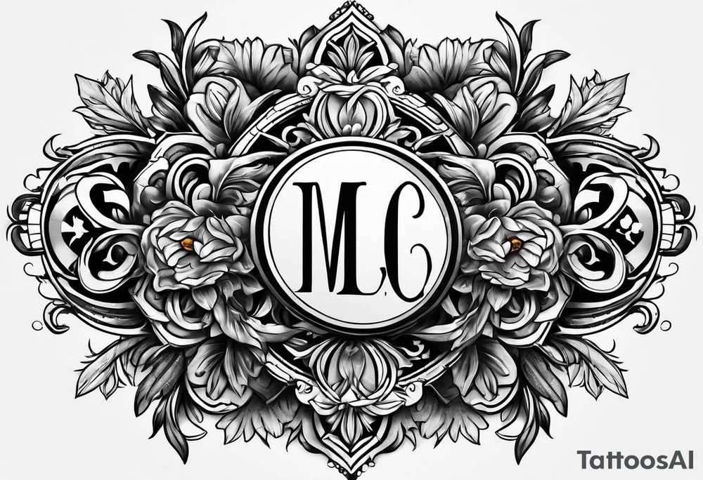 DLC initials together tattoo idea