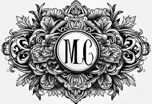 DLC initials together tattoo idea