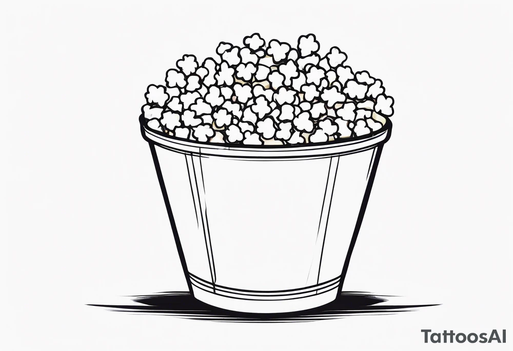 empty popcorn bucket tattoo idea