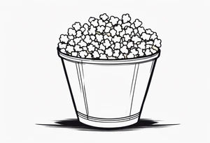 empty popcorn bucket tattoo idea