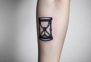 live with what you have and enjoy it to the fullest, hourglass tattoo idea