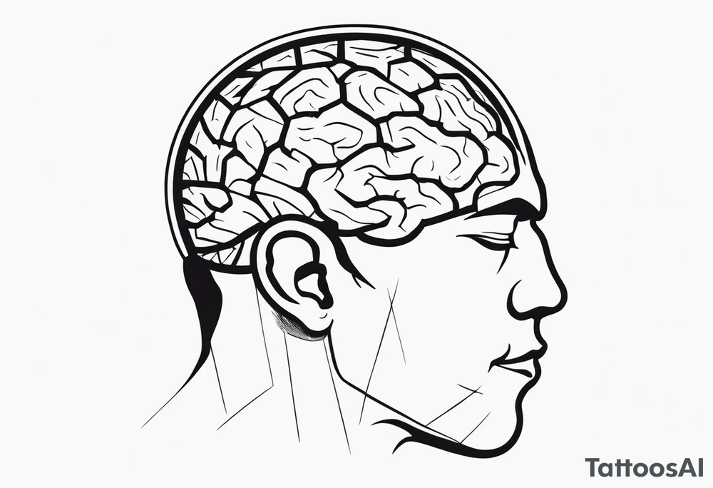 Atlas carrying a brain tattoo idea
