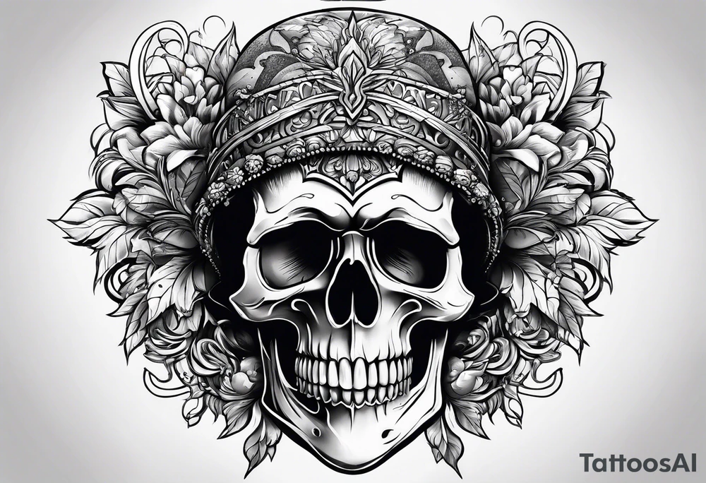 Suicide skull tattoo idea