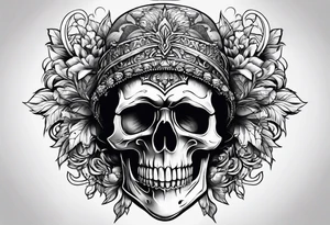 Suicide skull tattoo idea