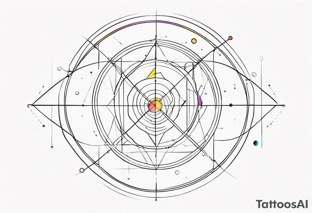 electromagnetic, diffraction phenomena, physics tattoo idea