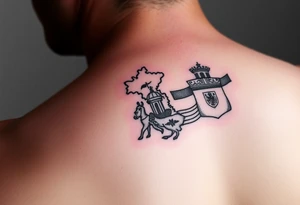 tattoo combining France, Italy, Netherlands, Spain tattoo idea