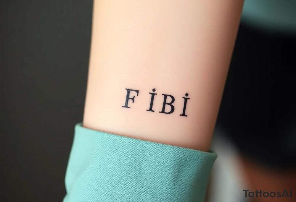 The letters “F I B I” tattoo idea