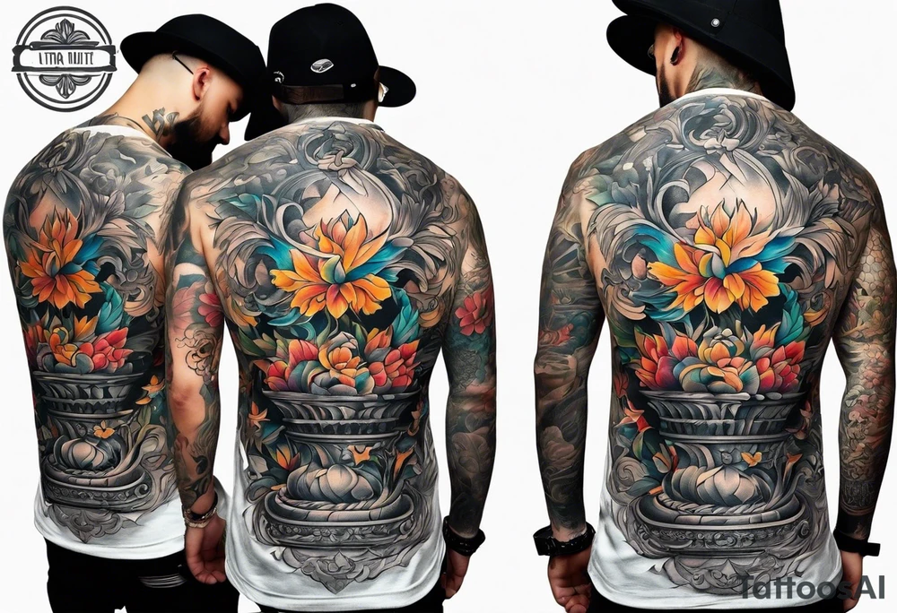 back tattoo covering the whole back canvas tattoo idea