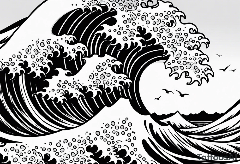 Simple ocean wave inside of a square with sun inside as well tattoo idea Simple ocean wave inside of a square with sun inside as well tattoo idea