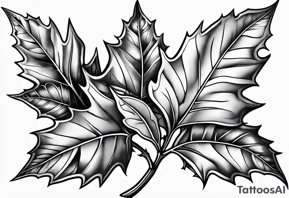 Holly leaf tattoo idea