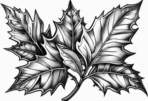 Holly leaf tattoo idea