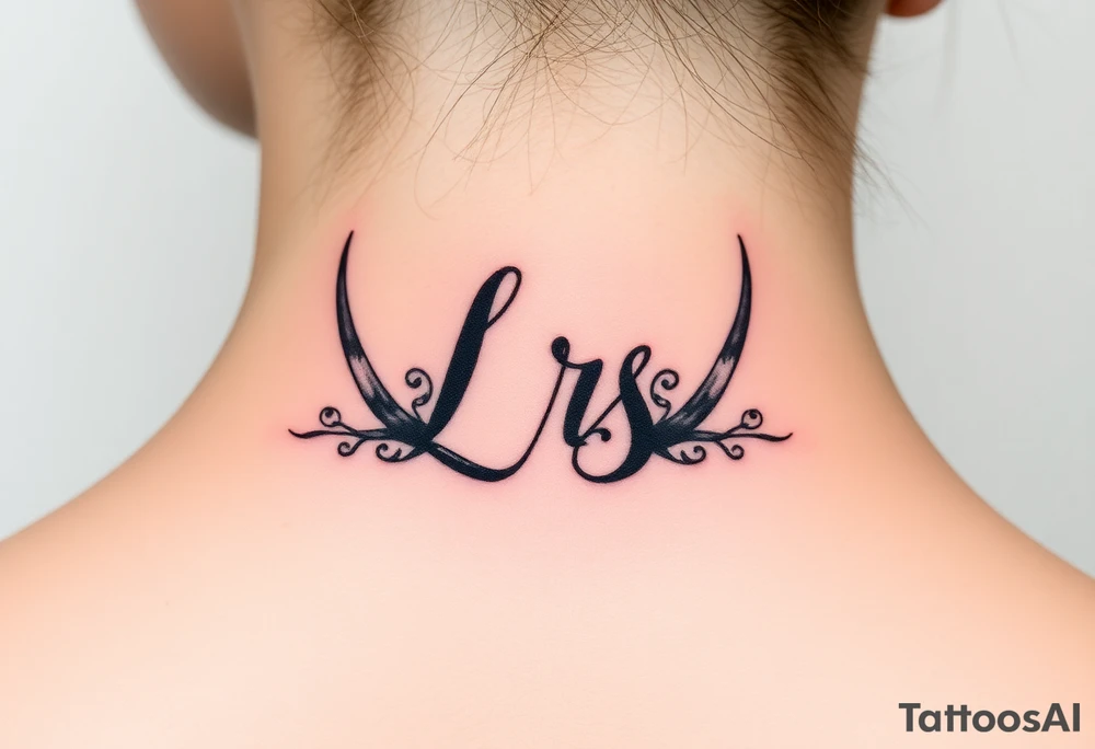 Nail claw marks beside the initials lrs tattoo idea