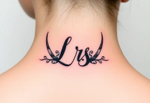 Nail claw marks beside the initials lrs tattoo idea