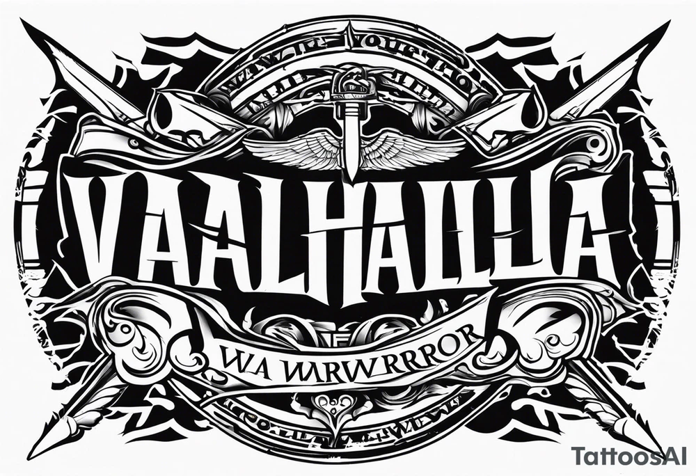 Wounded warrior valhalla tattoo idea