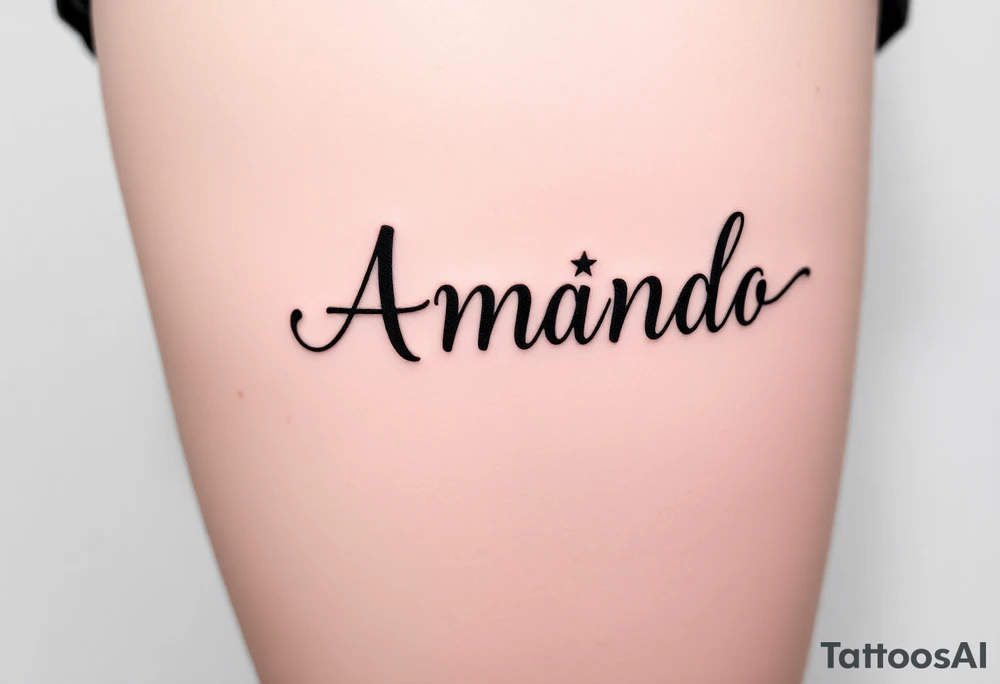 Name Amanda with Harry Potter theme tattoo idea