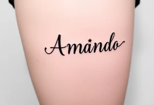Name Amanda with Harry Potter theme tattoo idea