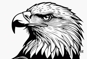 eagle face tattoo idea