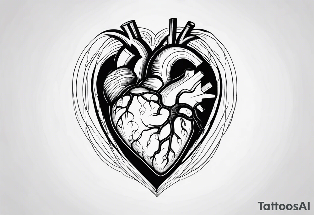 visceral heart tattoo idea