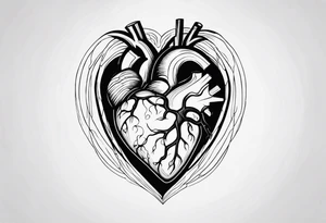 visceral heart tattoo idea