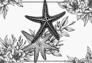 Two Starfish 
olive branch tattoo idea