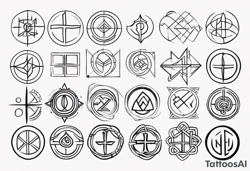 Ancient Rune Symbols tattoo idea