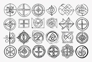 Ancient Rune Symbols tattoo idea