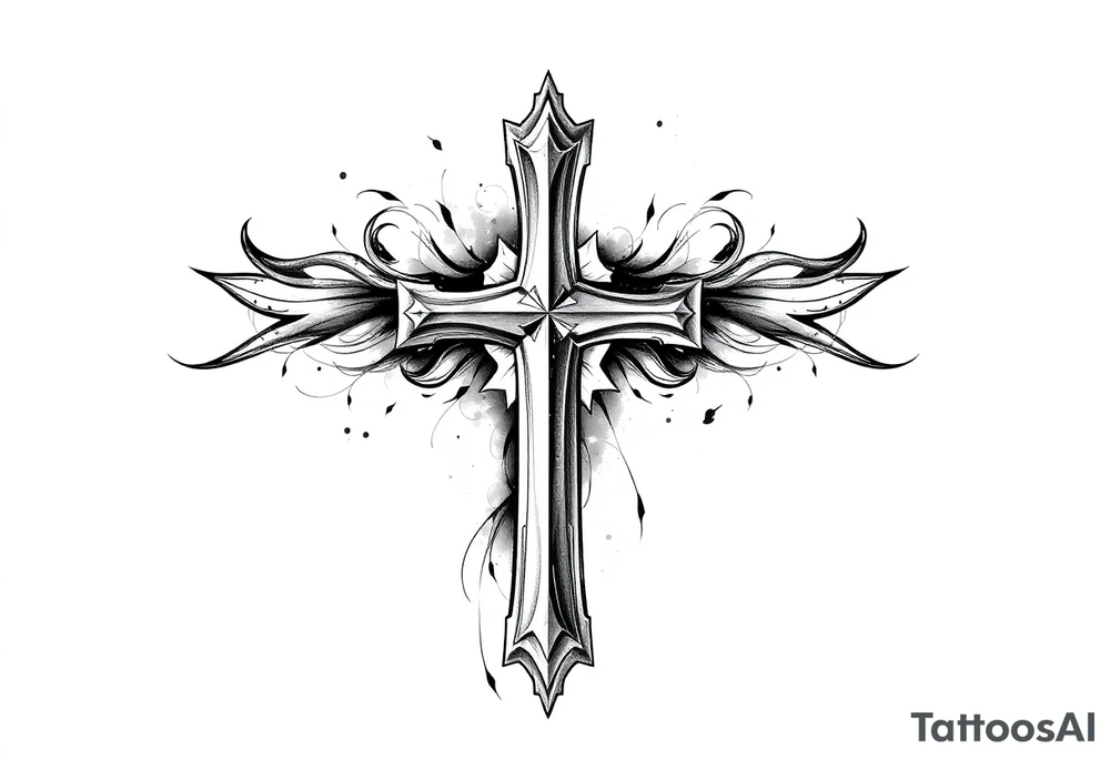 Arm cross tattoo idea