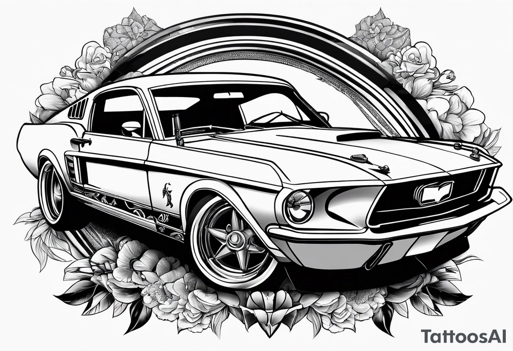 Mustang car tattoo idea